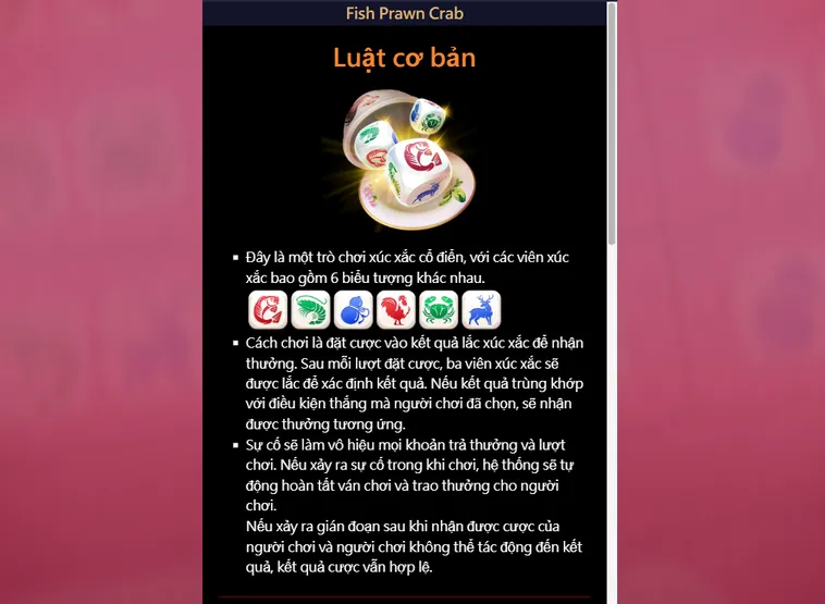 Hướng Dẫn Cách Chơi Fish Prawn Crab Live Tại VaoBet Thắng Lớn Mỗi Ngày