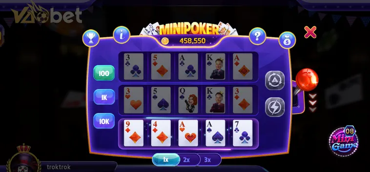 Table Game Mini Poker Tại VaoBet Chinh Phục Đỉnh Cao Cùng Phần Thưởng Lớn