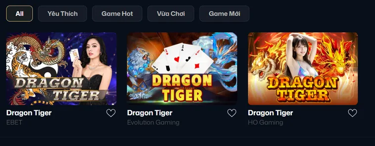 Trải Nghiệm Đỉnh Cao Cá Cược Dragon Tiger Tại Vaobet Siêu Kịch Tính