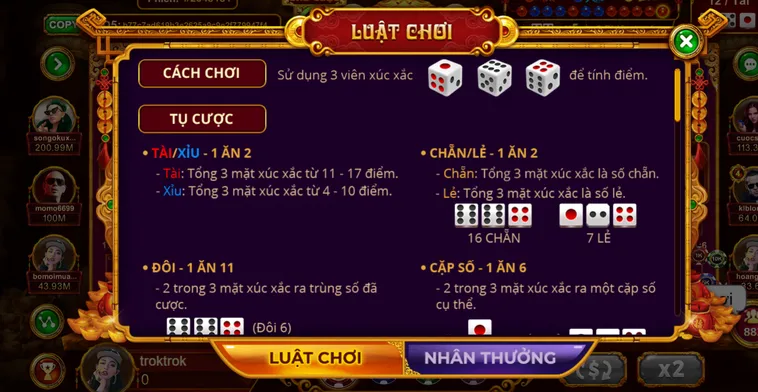 Table Game Sicbo Tài Phú Tại VaoBet Trải Nghiệm Đỉnh Cao Với Phần Thưởng Lớn