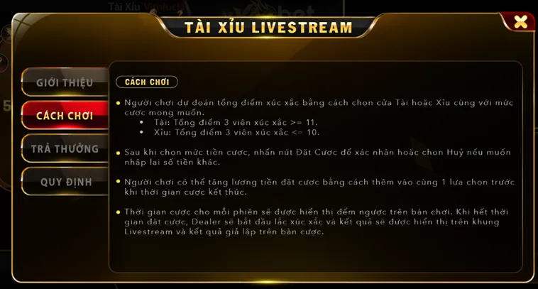 Hướng Dẫn Chi Tiết Cách Chơi Tài Xỉu Live Tại VaoBet Thắng Lớn Mỗi Ngày